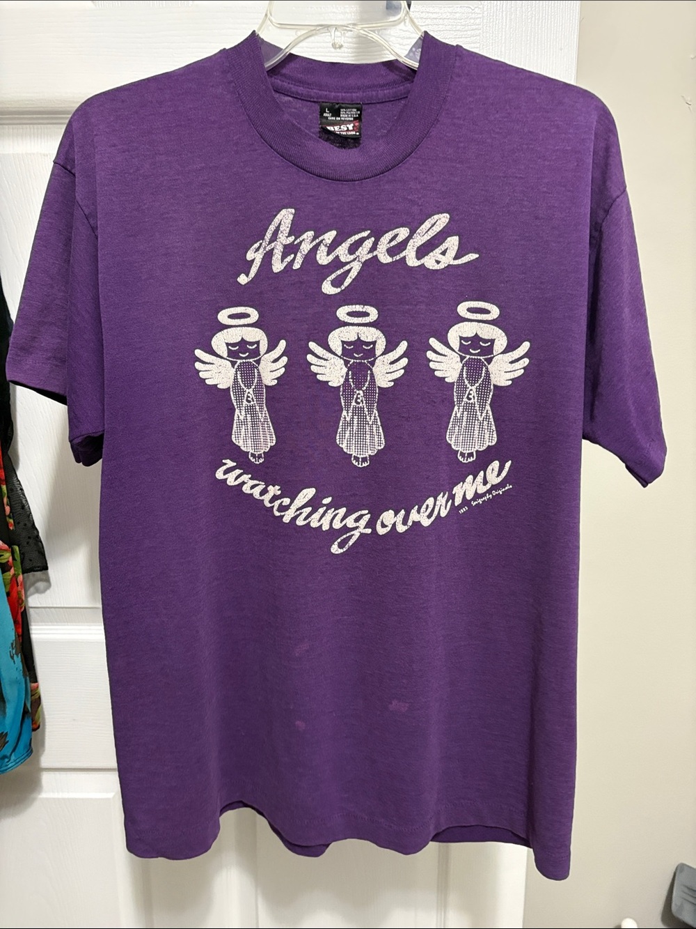 Fruit of the Loom Purple Graphic Crewneck Tee